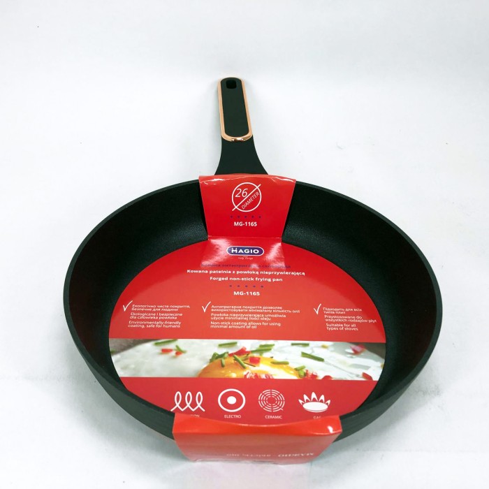 Легка у використанні сковорода MAGIO MG-1165 26 см, Алюмінієва сковорода з антипригарним покриттям VO-81