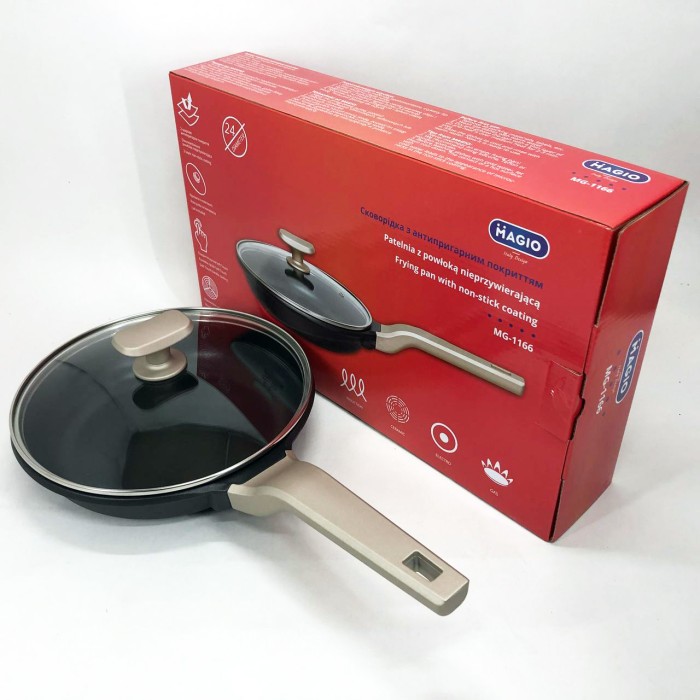 Сковорода для індукційних варильних панелей Magio, Сковорода антипригарна індукційна XB-22
