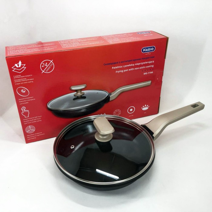 Сковорода для індукційних варильних панелей Magio, Сковорода антипригарна індукційна XB-22