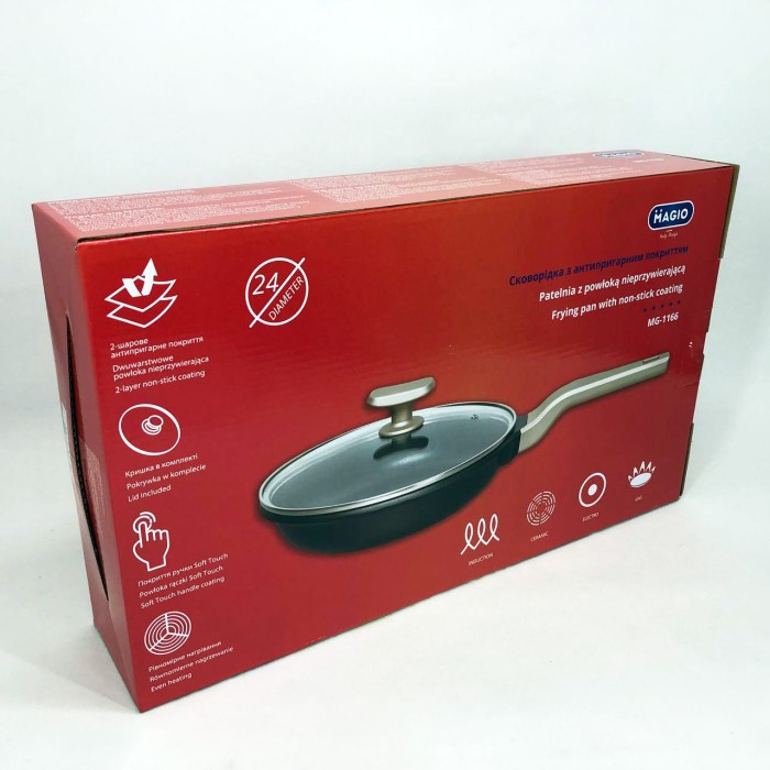 Сковорода для індукційних варильних панелей Magio, Сковорода антипригарна індукційна XB-22