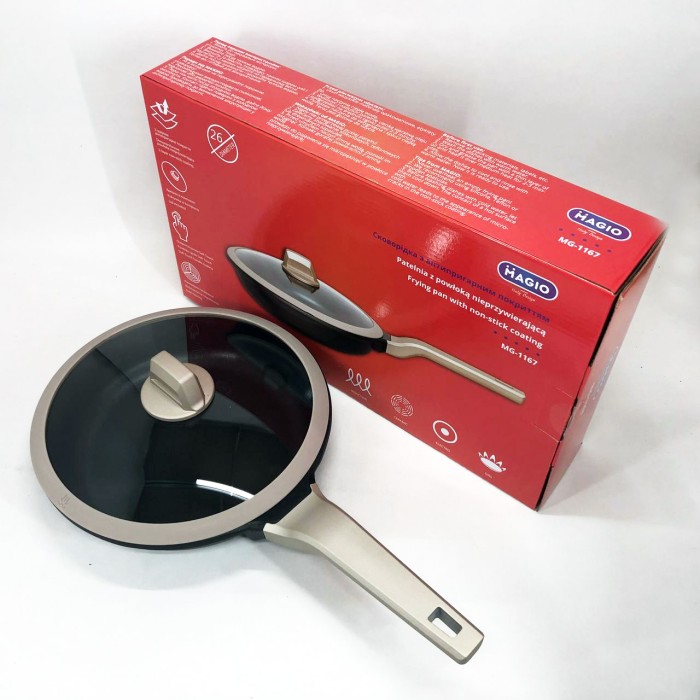 Зручна сковорода для дому Magio MG-1167 26 см, Сковорода фірмова глибока для дому TD-30