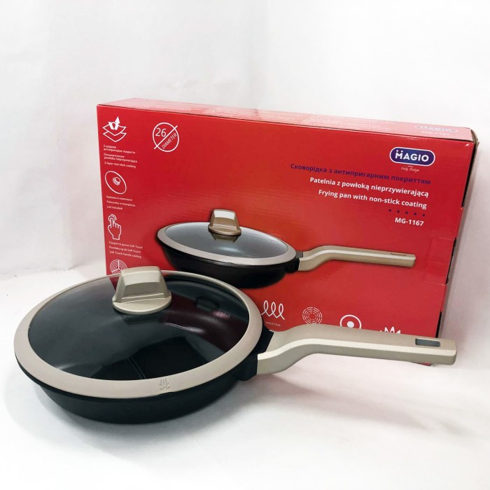 Довговічні сковорідки Magio MG-1167 26 см, Сковорода для кухаря, Сковороди для індукції DG-57