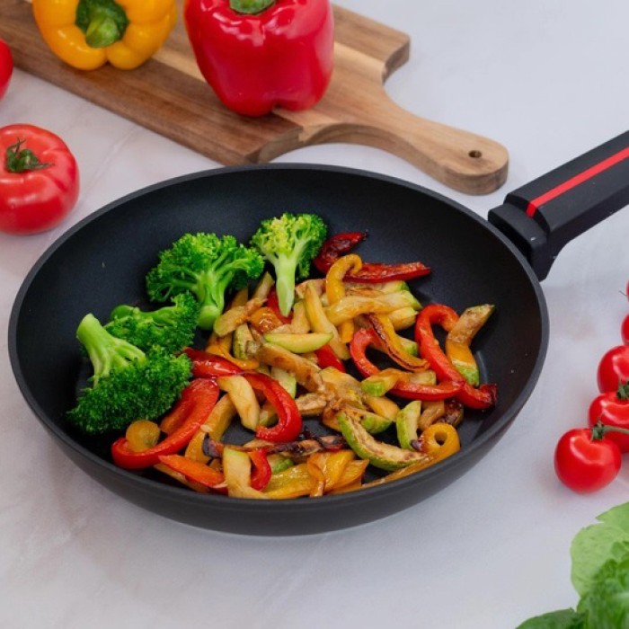 Сталева повітряна сковорода для смаження без масла Magio, Сковорода якісна зручна на кухню ZQ-85