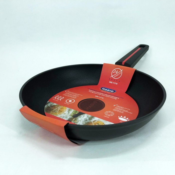 Глибока сковорода для кухні Magio MG-1174 24 см, Зручна у використанні сковорода для варіння AQ-93