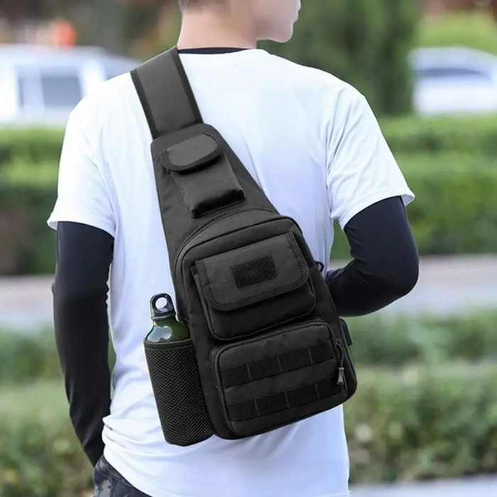 Сумка через плече військова, Чоловіча сумка кроссбоді, Чоловіча сумка рюкзак слінг, GL-385 Тактичний месенджер