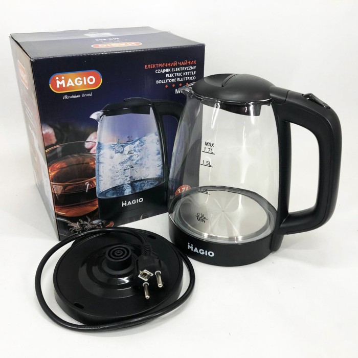 Скляний електрочайник з вбудованим підсвічуванням, Електрочайник для кухні з підсвічуванням HT-94