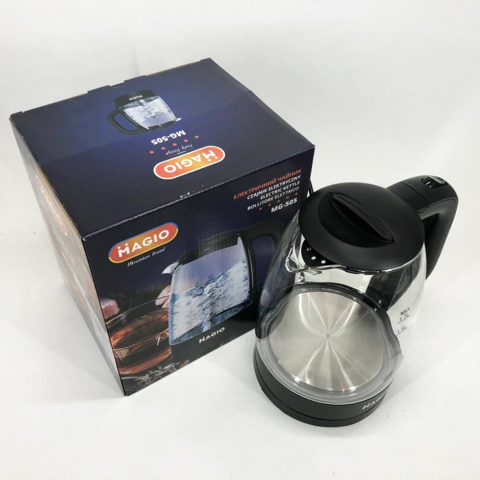 Скляний електрочайник з вбудованим підсвічуванням, Електрочайник для кухні з підсвічуванням HT-94