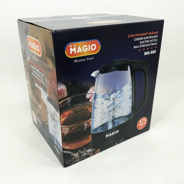 Скляний електрочайник з вбудованим підсвічуванням, Електрочайник для кухні з підсвічуванням HT-94