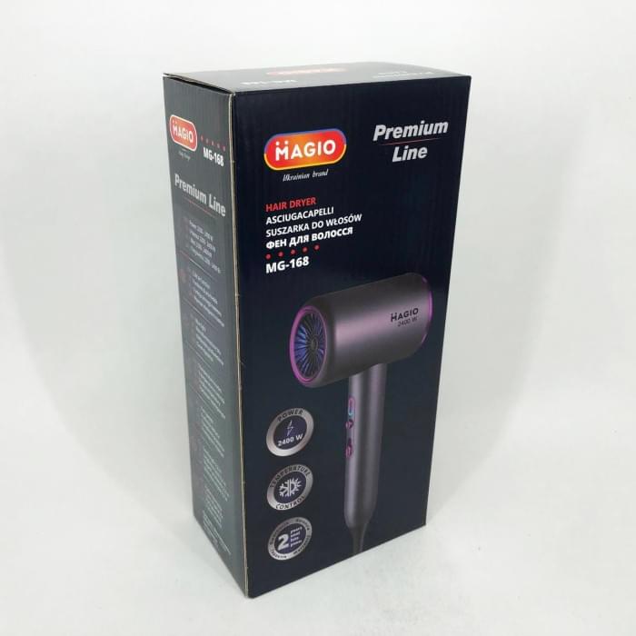 Електричний фен для укладання MAGIO MG-168 2400 Вт, Фен для дому та салону, Фен для QU-158 жорсткого волосся