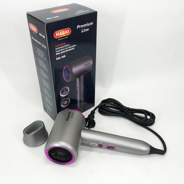 Фен для волосся з дифузором MAGIO MG-168 2400 Вт, Зручний фен для домашнього використання AN-68