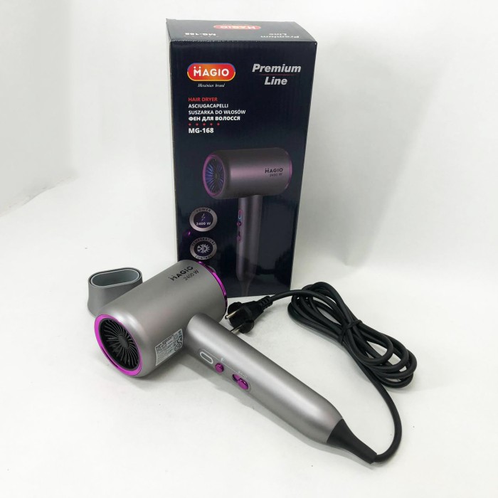 Фен для волосся з дифузором MAGIO MG-168 2400 Вт, Зручний фен для домашнього використання AN-68
