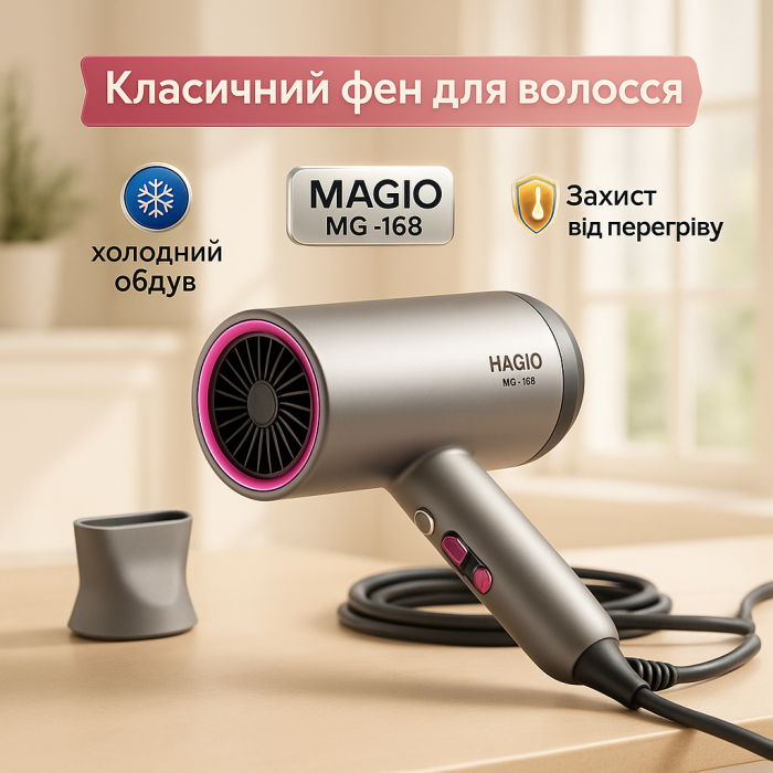 Жіночий професійний фен для укладання волосся, Фен для красивої укладки волосся Хороший потужний LY-49
