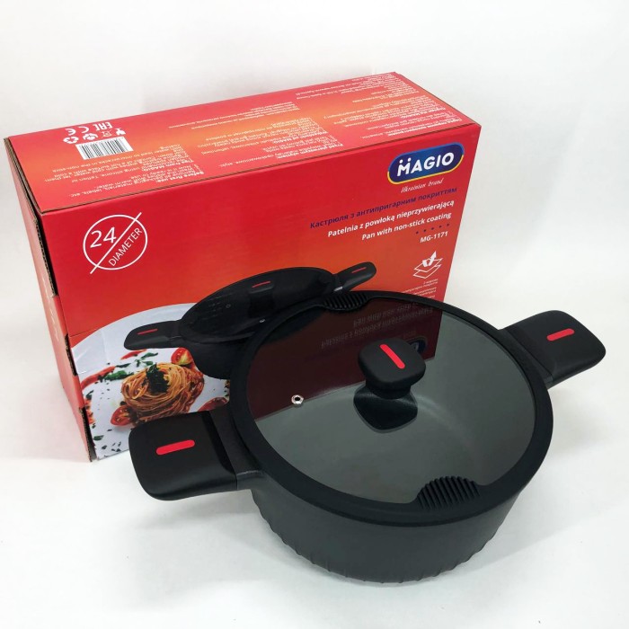 Каструля Magio MG-1171 Лита антипригарна 5л 24 см PR-75