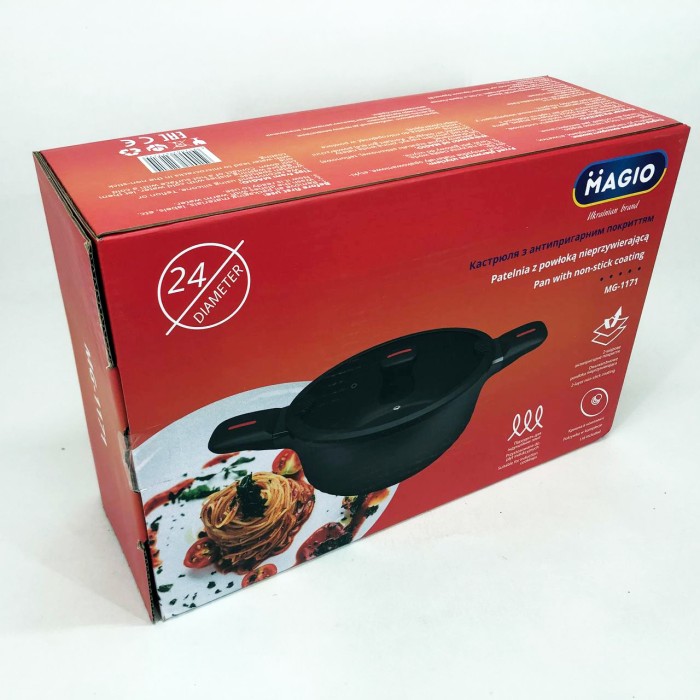 Каструля Magio MG-1171 Лита антипригарна 5л 24 см PR-75