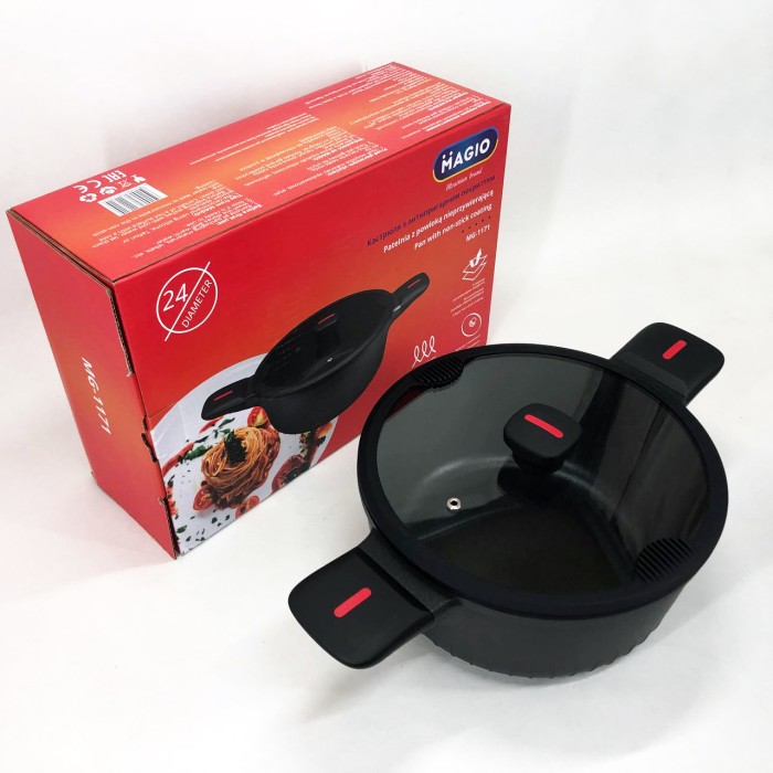 Каструля Magio MG-1171 Лита антипригарна 5л 24 см UG-11