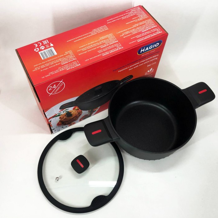 Каструля Magio MG-1171 Лита антипригарна 5л 24 см UG-11