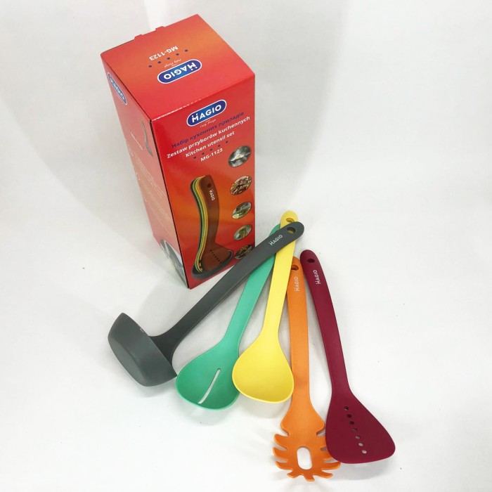 Кухонний набір силіконовий Magio, Підставка під кухонні аксесуари силікон, Набір кухонного інвентарю JY-62