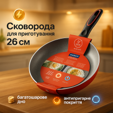 Сковорода якісна гриль, Якісна сковорода для дому Алюмінієва з антипригарним покриттям QM-19