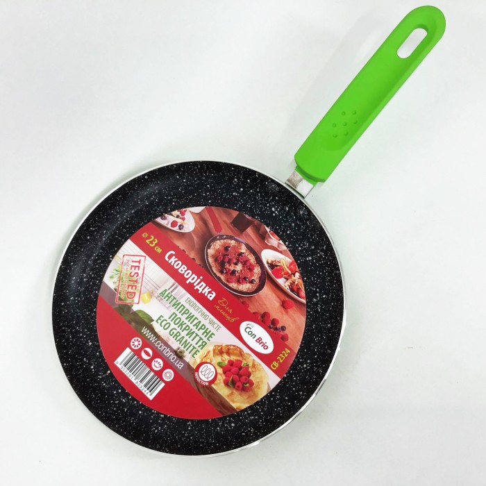 Легка млинцева сковорода Con Brio СВ-2324 23 см, Сковорода для тонких млинців Млинцева посуд BP-84