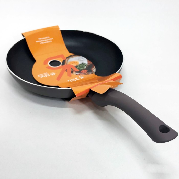 Легка сковорода для повсякденного використання WELL DONE WD-1014B 24 см, Сковорода зручна на кухню BP-97