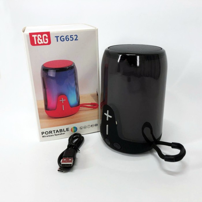 Bluetooth колонка з освітленням TG652, Колонка для домашньої вечірки Світломузична портативна MW-70