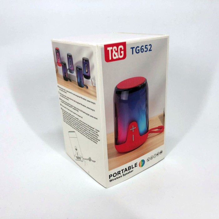 Bluetooth колонка з освітленням TG652, Колонка для домашньої вечірки Світломузична портативна MW-70