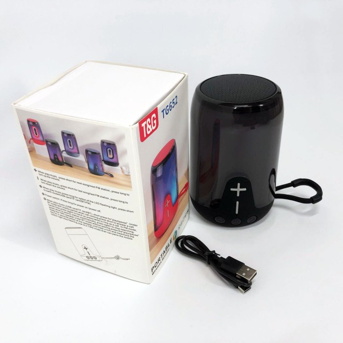 Bluetooth колонка з освітленням TG652, Колонка для домашньої вечірки Світломузична портативна MW-70