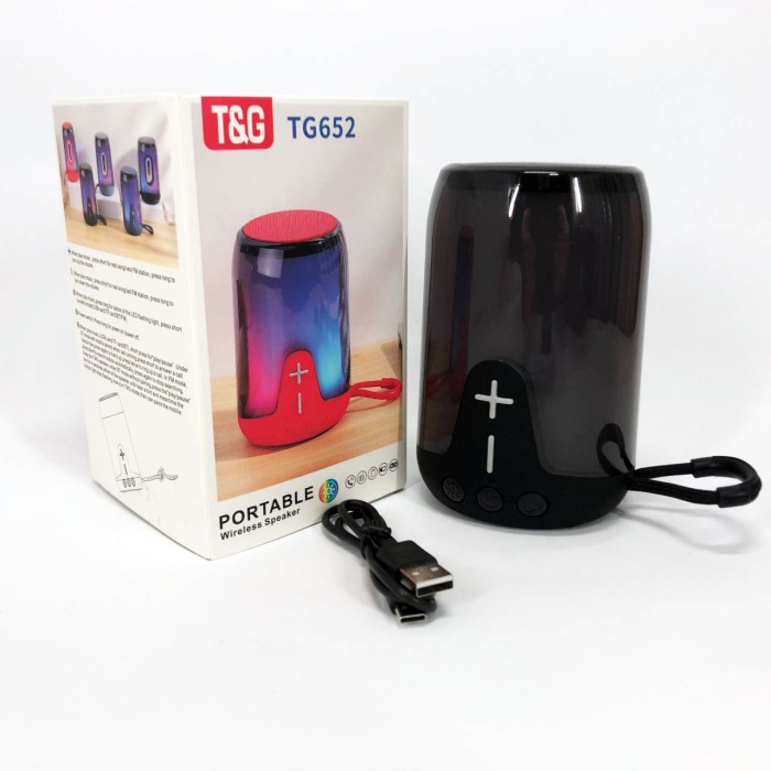 Bluetooth колонка з освітленням TG652, Колонка для домашньої вечірки Світломузична портативна MW-70
