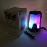 Акустичні колонки з led підсвічуванням TG652, Колонка з підсвічуванням і зарядкою, Блютуз аудіо приймач RI-21