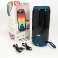 Колонка портативна з радіо блютус, Bluetooth колонка з динамічним підсвічуванням акумуляторна CQ-34