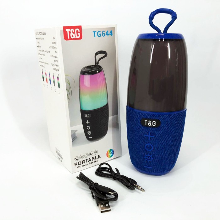 Bluetooth колонка з красивим підсвічуванням TG644, Bluetooth колонка з ремінцем, Блютуз аудіо приймач ZB-83