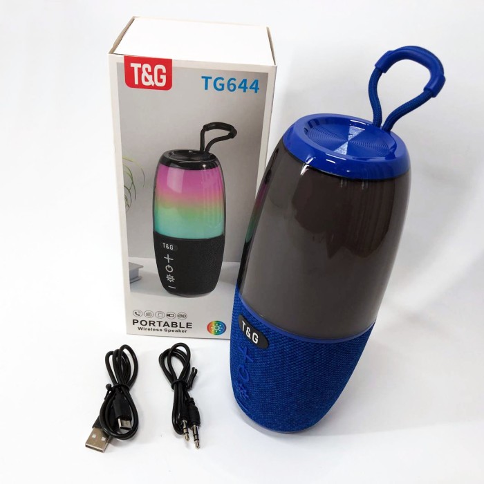 Bluetooth колонка з красивим підсвічуванням TG644, Bluetooth колонка з ремінцем, Блютуз аудіо приймач ZB-83