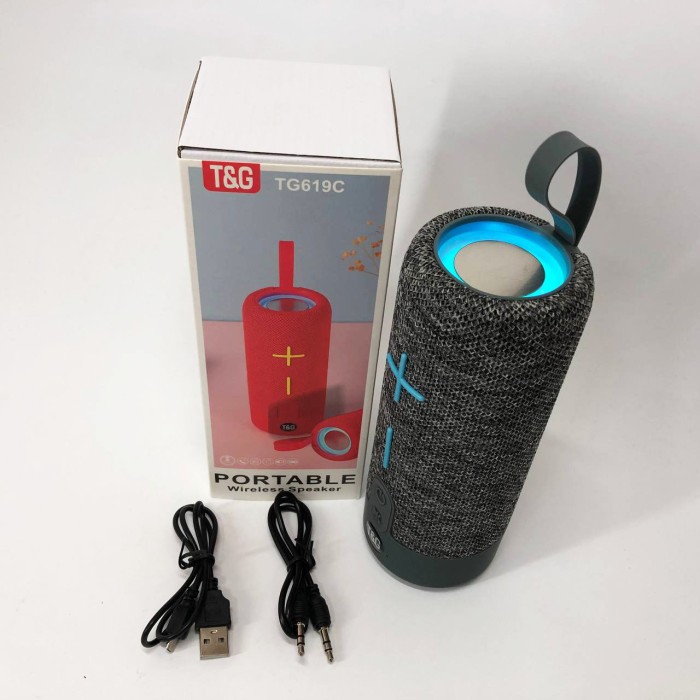 Бездротова bluetooth колонка TG619C, Bluetooth колонка з різнокольоровим підсвічуванням зі стереозвуком DG-18