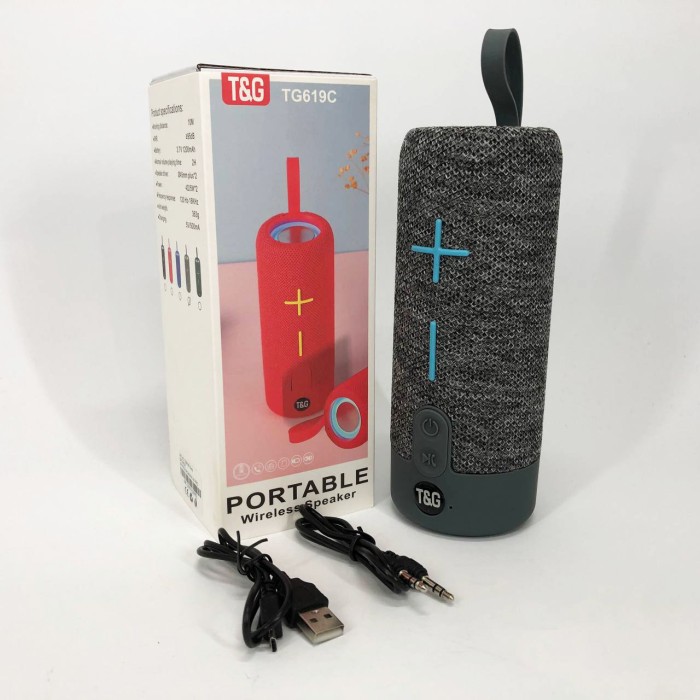 Бездротова bluetooth колонка TG619C, Bluetooth колонка з різнокольоровим підсвічуванням зі стереозвуком DG-18