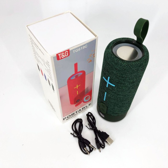 Колонка портативна з радіо блютус TG619C, Портативна акустична bluetooth колонка акумуляторна UJ-22