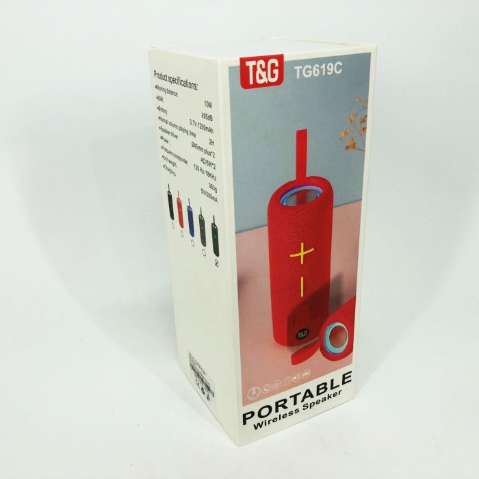 Колонка портативна з радіо блютус TG619C, Якісна Bluetooth колонка Бюджетна Bluetooth TM-77