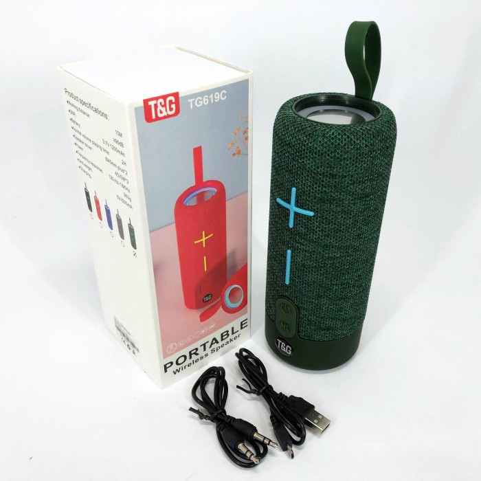 Колонка портативна з радіо блютус TG619C, Якісна Bluetooth колонка Бюджетна Bluetooth TM-77