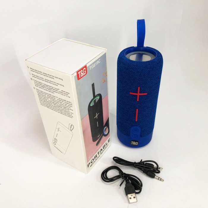 Портативна блютуз колонка TG619C, Bluetooth колонка з led підсвічуванням переносна для музики GE-85