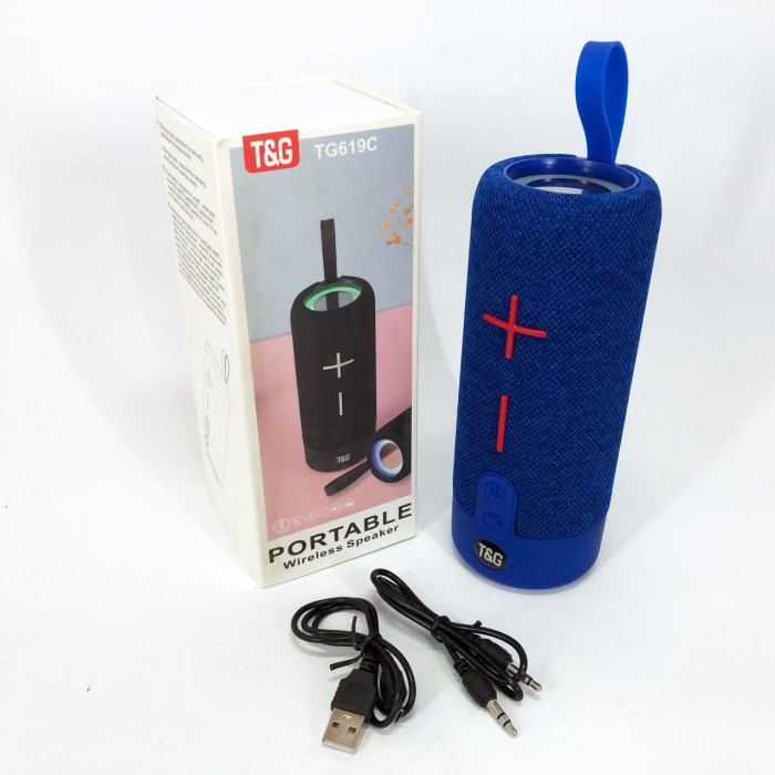 Портативна блютуз колонка TG619C, Bluetooth колонка з led підсвічуванням переносна для музики GE-85