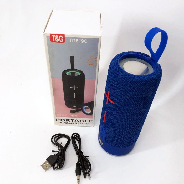 Портативна блютуз колонка TG619C, Bluetooth колонка з led підсвічуванням переносна для музики GE-85