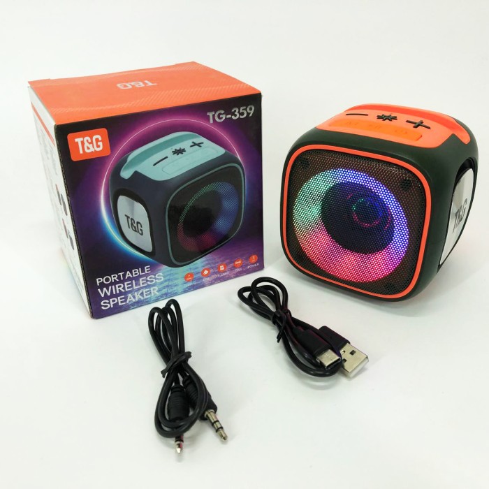 Портативна bluetooth колонка з різнокольоровим підсвічуванням TG359, Блютуз колонка для пляжу YS-53
