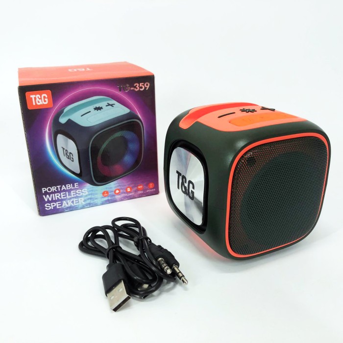 Портативна bluetooth колонка з різнокольоровим підсвічуванням TG359, Блютуз колонка для пляжу YS-53