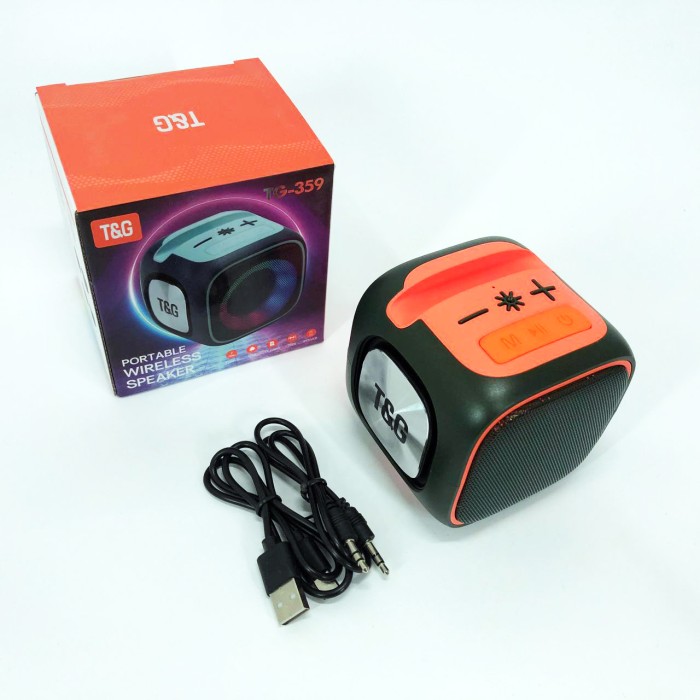 Портативна bluetooth колонка з різнокольоровим підсвічуванням TG359, Блютуз колонка для пляжу YS-53