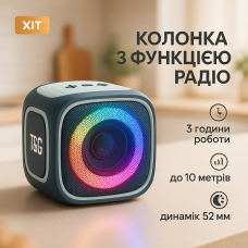 Колонка портативна акумуляторна, Bluetooth колонка з красивим підсвічуванням блютуз світлова AY-86