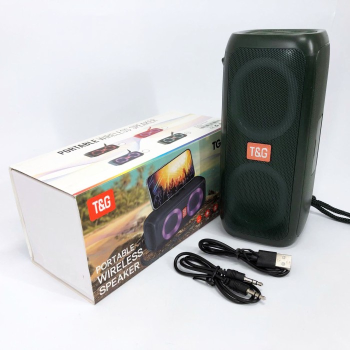 Портативна Bluetooth колонка AUX TG333, Акустична Bluetooth колонка зі світловою музикою DA-92