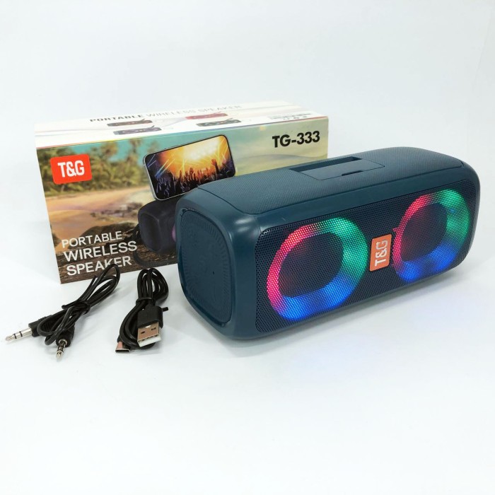 Блютуз колонка з гарною підсвіткою TG333, Bluetooth колонка з DR-427 різнокольоровим підсвічуванням