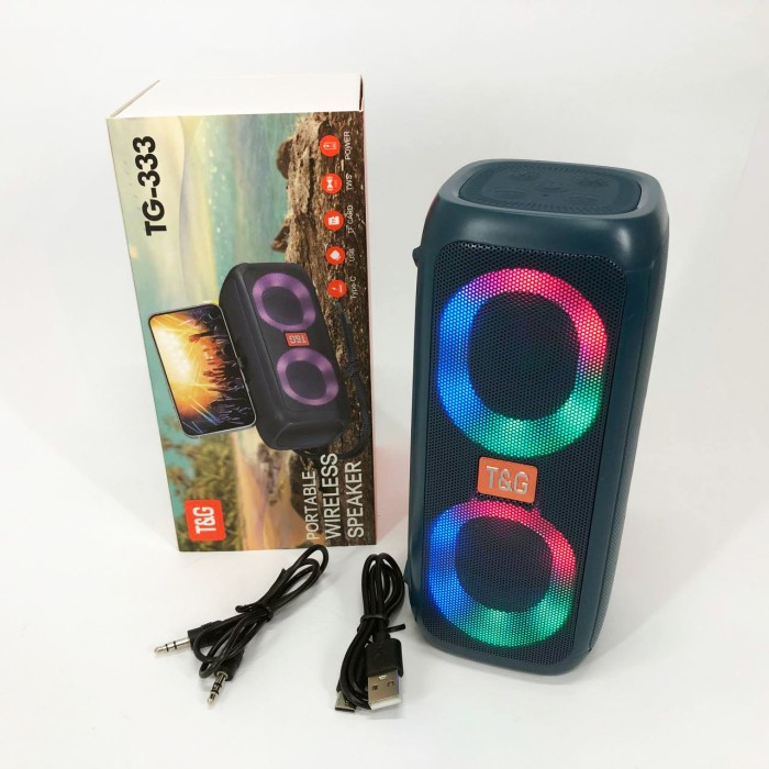 Блютуз колонка з гарною підсвіткою TG333, Bluetooth колонка з DR-427 різнокольоровим підсвічуванням