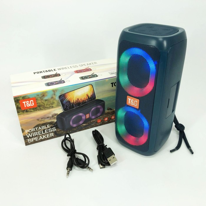 Блютуз колонка з гарною підсвіткою TG333, Bluetooth колонка з DR-427 різнокольоровим підсвічуванням