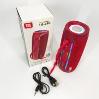 Портативна Bluetooth колонка з LED підсвічуванням TG288, гучна колонка для вечірки. Колір: червоний
