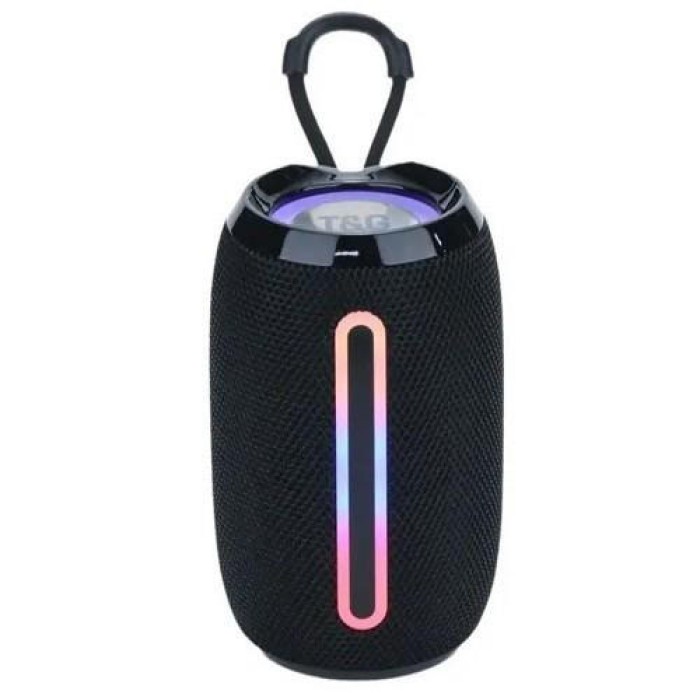 Портативна Bluetooth-колонка TG653 USB з ремінцем, акумуляторна колонка для музики. Колір: чорний